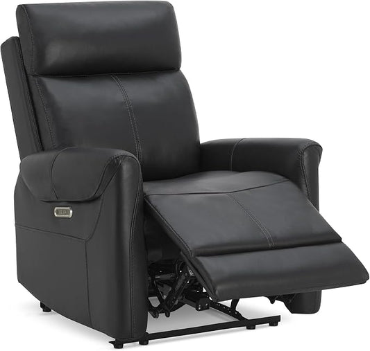 KISLOT Leather Recliner Chair for Adults Wall Hugger RV Recliner with USB Charging Ports Electric Power Reclining Sofa for Living Room Home Theater Seating Bedroom
