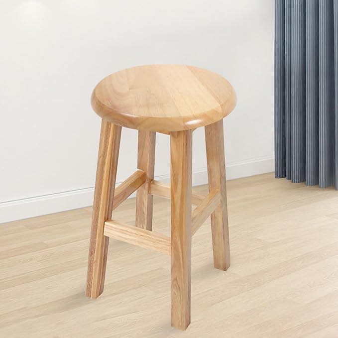 DOITOOL Solid Wood Bar Stool Seat Replacement 11.61 Inch Round Chair Seat Top for Home Office Barstools Seating Part
