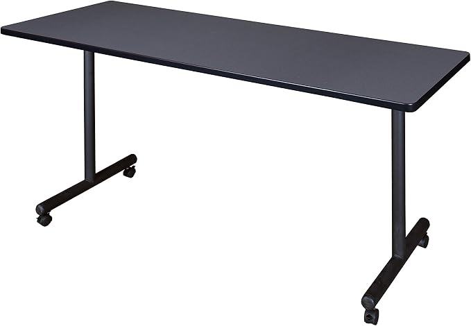Romig Axis-Pro 72 x 24 in. Mobile T-Base Training Seminar Table- Grey