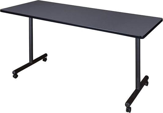 Romig Axis-Pro 72 x 24 in. Mobile T-Base Training Seminar Table- Grey