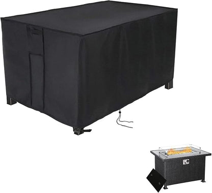 Fire Pit Cover Rectangular 44 Inch, Propane Gas Fire Pit Table Cover,Outdoor Waterproof Firepit Table Cover - 44 X 28 X 25 Inch