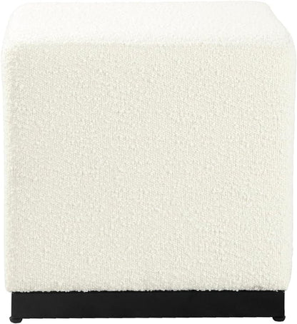 HomePop 16" Cube Ottoman - Cream Boucle