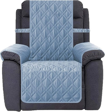 Ameritex Waterproof Nonslip Recliner Cover Stay in Place, Dog Chair Cover Furniture Protector, Ideal Recliner Slipcovers for Pets and Kids (Stoneblue, 23")