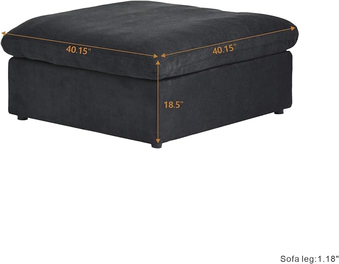 WJShome Ottoman, Modular Sectional Sofa,Minimalist Sofa Couch for Modern Living Room Sofa Sets for Office House,Black
