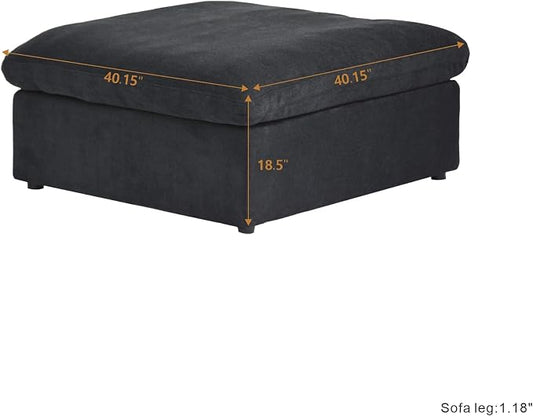 WJShome Ottoman, Modular Sectional Sofa,Minimalist Sofa Couch for Modern Living Room Sofa Sets for Office House,Black