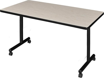 Romig Axis-Pro 48 x 30 in. Mobile T-Base Training Seminar Table- Maple