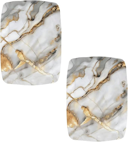 Marble Print Bar Stool Covers Rectangle Set of 2 Stretch Barstool Seat Covers Bar Stool Chair Covers Rectangle Removable Bar Stool Seat Covers Bench Covers Slipcover Vanity Chair Cover