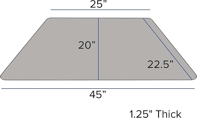 Flash Furniture Mobile 22.5''W x 45''L Trapezoid Grey HP Laminate Activity Table - Standard Height Adjustable Legs