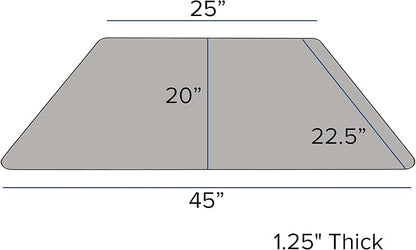 Flash Furniture Mobile 22.5''W x 45''L Trapezoid Grey HP Laminate Activity Table - Standard Height Adjustable Legs