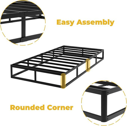 YORMDMO 9 Inch Box Spring, Twin Size Box Springs with Fabric Cover, Heavy Duty Metal Height Pprofile Mattress Foundations Easy Assembly 3000 lbs Capacity