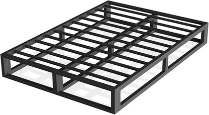 Bilily 6 Inch Full Size Bed Frame with Steel Slat Support,Low Profile Full Metal Platform Bed Frame Support Mattress Foundation,Heavy Duty,No Box Spring Needed,Easy Assembly,Noise Free