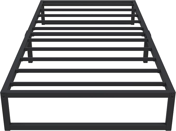 Lutown-Teen 12 Inch Twin XL Bed Frames Heavy Duty Sturdy Metal Platform Bed Frame No Box Spring Needed, Noise Free, Easy Assembly, Black
