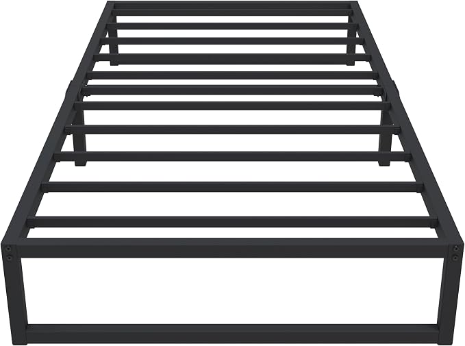 Lutown-Teen 12 Inch Twin Size Bed Frames Heavy Duty Metal Twin Platform Bed Frame No Box Spring Needed, Noise Free, Easy Assembly, Black
