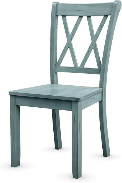 Giantex Set of 4 Dining Chairs, Rubber Wood Dining Room Chair, Farmhouse Dining Side Chairs, Max Load 400 Lbs, Wooden Kitchen Chairs for Home Kitchen, Dining Room
