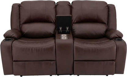RecPro Charles 67" RV Wall Hugger Reclining Sofa | Mahogany