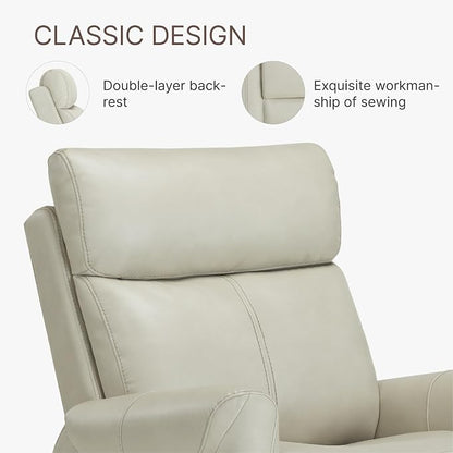KISLOT Leather Recliner Chair Set of 2, Wall Hugger RV Recliners with USB Charging Ports Electric Power Reclining Sofa for Living Room Home Theater Seating Bedroom