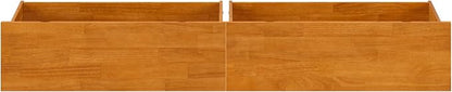 AFI Twin/Full Under Bed Storage Drawers (Set of 2), Light Toffee