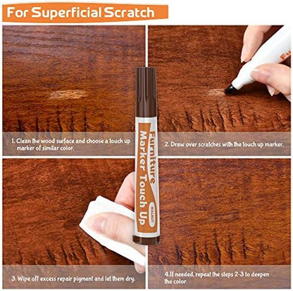 Wood Furniture Repair Kit- Set of 28 - Touch Up Markers