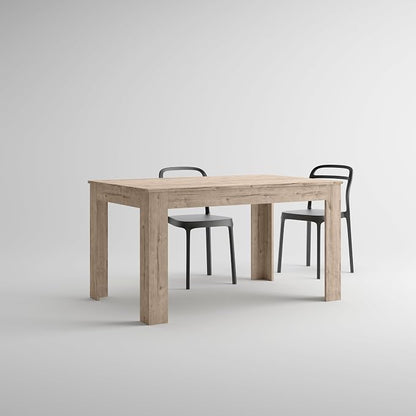 Mobili Fiver, Easy, Extendable Dining Table, 55,1(86,6) x35,4 in, Oak, for 6-8 People, Expandable Dining Table for Kitchen, Italian Furniture