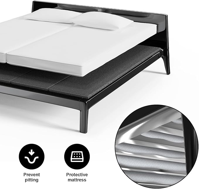 Imperius Breathable, Noise Minimizing, Moisture Resistant Bunkieboards,Low Profile Bed Support,Large Double Bed 10mm Bunkie Board, Folding Spring Box, Light and Thin,King Size 76x80''