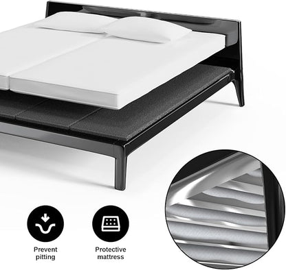 Imperius Folding Spring Box,Breathable, Noise Minimizing,Large Double Bed 10mm Bunkie Board, Twin Size 38x75''