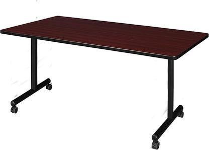 Romig Axis-Pro 60 x 30 in. Mobile T-Base Training Seminar Table- Mahogany