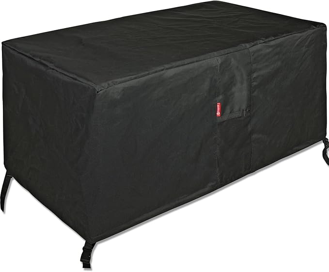 SheeChung Rectangular Fire Pit Cover-Fits 44-48 Inch Fire Table-Outdoor Waterproof Anti-UV 600D Heavy Duty Cover for Patio Furniture Gas Fire Pit,Patio Deck Box Protector/Storage Cover(48"x28"x25")