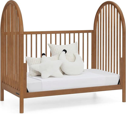 Delta Children Cannon 4-in-1 Convertible Crib - Converts from Baby Crib to Toddler Bed, Daybed and Sofa Bed, Fits Standard Full-Size Crib Mattress, Chestnut