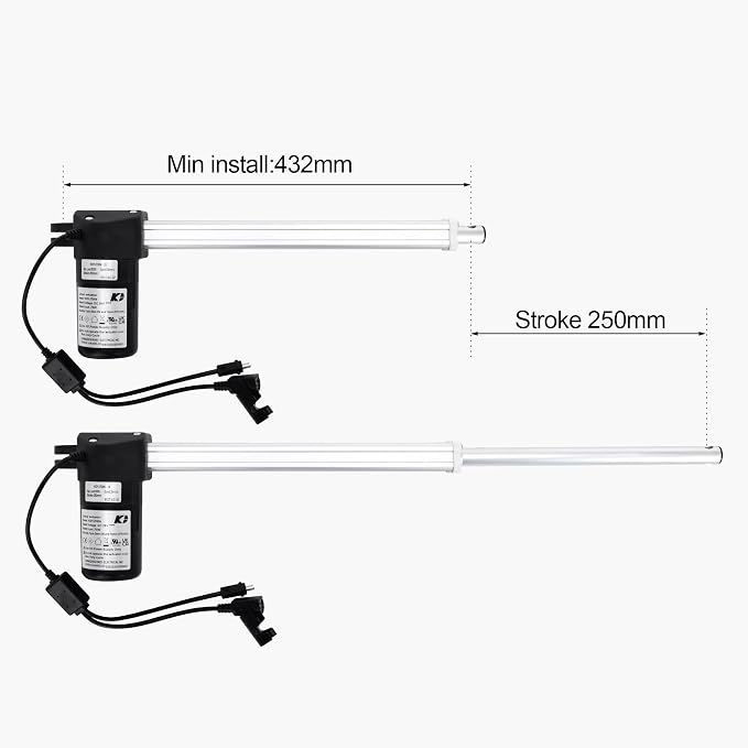 KDYJT006-20 Kaidi Linear Actuator KDYJT006 20 Recliner Chair Sofa Motor Replacement Electric Part