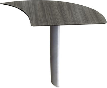 Safco Mayline MNEXTRLGS Medina Right Curved Desk Extension for use with Desks, sold separately, Gray Steel Laminate