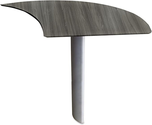 Safco Mayline MNEXTRLGS Medina Right Curved Desk Extension for use with Desks, sold separately, Gray Steel Laminate