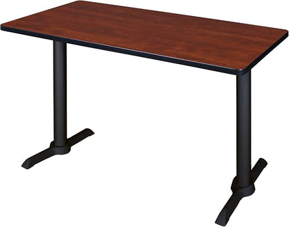 Romig Pillar 48 x 24 in. Steel T-Base Training Seminar Table- Cherry