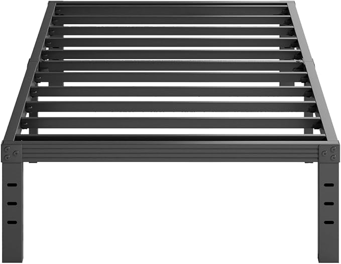 Furnitui 14 Inch High Metal Twin XL Bed Frames, Platform Twin XL Bed Frame No Box Spring Needed, Easy Assembly, Noise Free, Sturdy, Black
