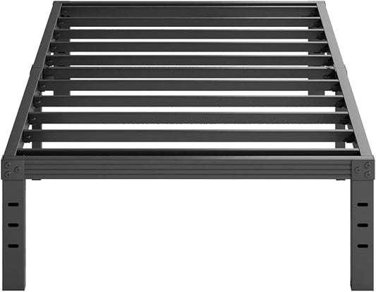 Furnitui 14 Inch High Metal Twin XL Bed Frames, Platform Twin XL Bed Frame No Box Spring Needed, Easy Assembly, Noise Free, Sturdy, Black