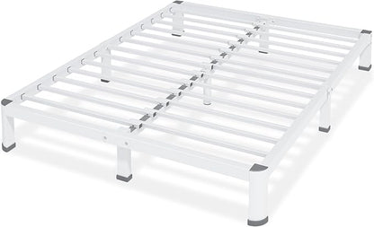 Superay 10 Inch King Size Metal Platform Bed Frame with Round Corners, Storage Space Under High Bed Frame-Heavy Duty Steel Slats Support, Noise Free - Easy Assembly - No Box Spring Needed, White