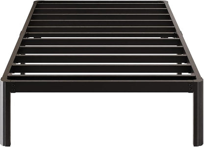 Lutown-Teen 10 Inch Twin Bed Frames with Rounded Corner Legs, 1000 LBS Heavy Duty Metal Twin Platform Bed Frame with Steel Slats Support, No Box Spring Needed, Noise Free, Easy Assembly