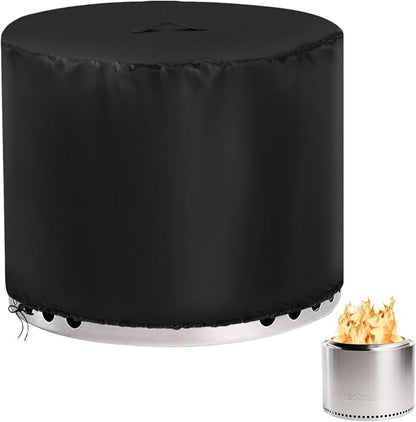 POMER Round Fire Pit Cover for Solo Stove Bonfire 2.0-20" D x 15" H | Heavy Duty,Waterproof,Outdoor,All Weather Resistant,Double seams,Easy to use and clean