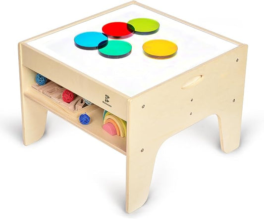 3-in-1 Versatile LED Sensory Light Table w/Storage for Kids - Preschool, Classroom & Playroom | Sensory Learning & Educational Play