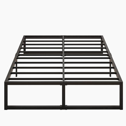 Lutown-Teen 16 Inch Full Size Bed Frame No Box Spring Needed, Heavy Duty Metal Platform Beds with Sturdy Steal Slats for Mattress Foundation, Easy Assembly, Noise Free, Black