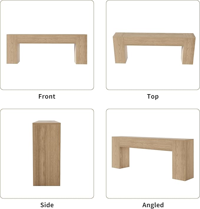 Epecoya 86-Inch Console Table for Living Room, Farmhouse Extra Long Entryway Table, Wood Sofa Table Behind Couch for Hallway, Entry Way, Entrance, Light Oak Brown