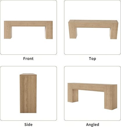 Epecoya 86-Inch Console Table for Living Room, Farmhouse Extra Long Entryway Table, Wood Sofa Table Behind Couch for Hallway, Entry Way, Entrance, Light Oak Brown