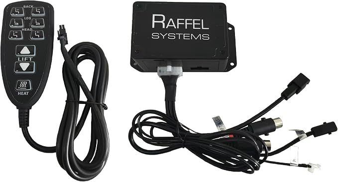 Recliner Remote Replacement for Raffel Systems HC HR3B 01 | 9 Button Hand Control with a Junction Box Combo for Raffel Systems Back,Leg,Headrest,Lift（open-close）and Heat