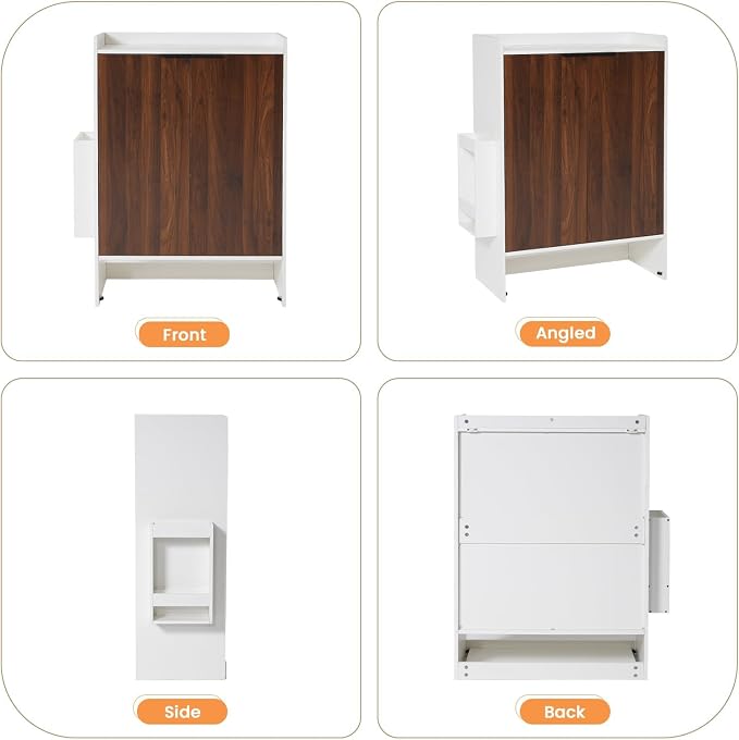 Verano Garden No Bend Shoe Cabinet with Slide Out Shelf, Top Storage Shelf & Umbrella Stand, 6-Tier Modern Shoe Organizer for Hallway, Apartment Entry