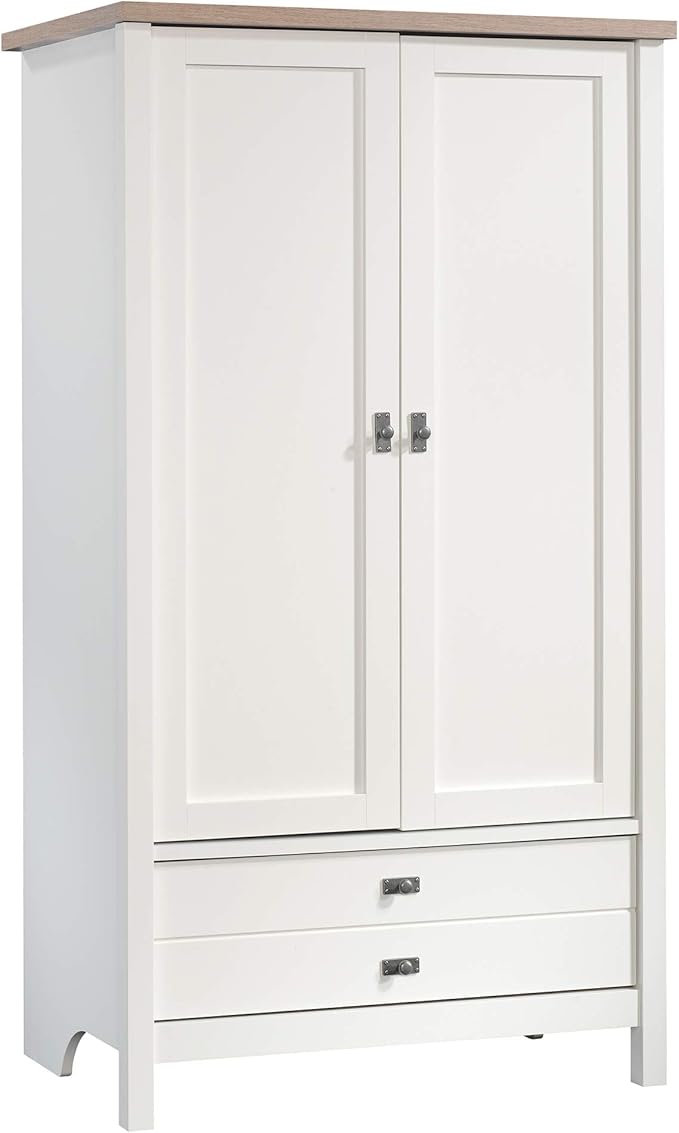 Sauder Cottage Road Armoire, Soft White finish