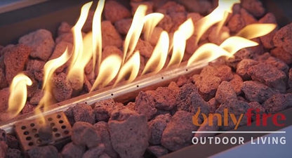 Premium 60” Outdoor Fire Pit Table with Lava Rocks & 12FT Hose, Large Propane Gas Fire Table, Smokeless Fireplace 60,000BTU for Backyard Patio Villa Bonfire Party, FP014