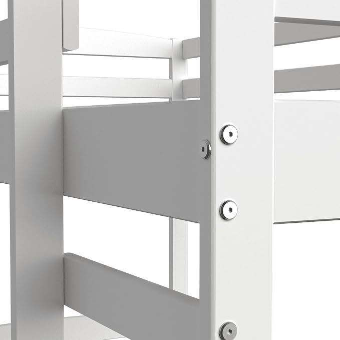 From the Tree Furniture Twin Over Twin Bunk Bed for Kids — Solid Pine Wood with Full-Length Safety Rails & Hang-On Ladder — 220 lbs Per Bunk · ASTM F1427 + 16 CFR 1213 Certified — Space-Saving Design