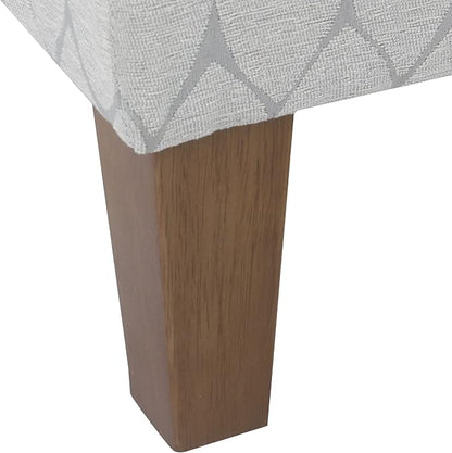 Kinfine 36" Geometric Storage Bench - Gray & Brown
