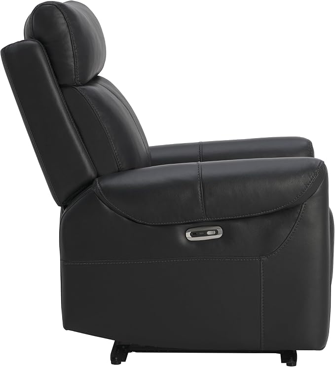 KISLOT Leather Recliner Chair for Adults Wall Hugger RV Recliner with USB Charging Ports Electric Power Reclining Sofa for Living Room Home Theater Seating Bedroom