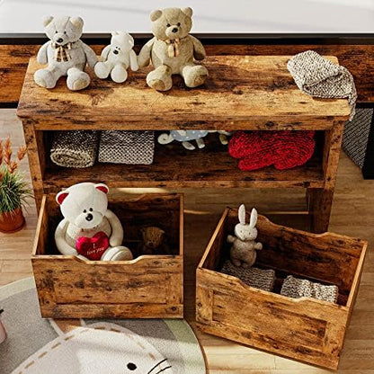 IRONCK Toy Storage Organizer with Drawers, Floor Toy Box with Wheels
