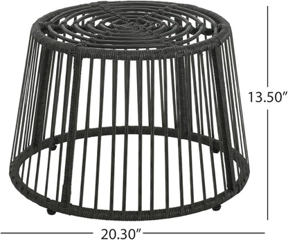 Hassyee PE Rattan Outdoor Chair and Table Set with Soft Seat Cushion for Poolside, Balcony, Lawn, Patio Furniture Set with High Wicker Chair Back for Garden, Backyard